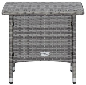 Set Divani da Giardino 2 pz con Cuscini in Polyrattan Grigio