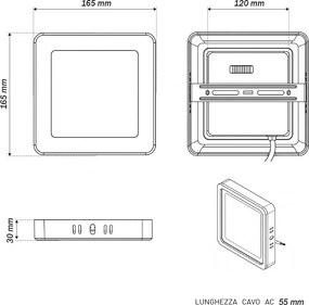 Plafoniera LED Quadrata 18W 215x215mm CCT Bianco Variabile - LEDISENS Colore Bianco Variabile CCT
