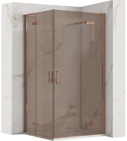 Cabina doccia REA Hugo Double 100x100 Copper Brush