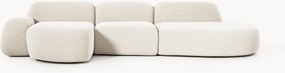 Divano angolare componibile 4 posti in bouclé con chaise longue Wolke