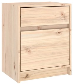 Comodino 40x31x50 cm in legno massello di pino