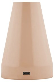 Lampada da tavolo dimmerabile a LED beige con paralume in metallo (altezza 20,5 cm) Rachel - Leitmotiv