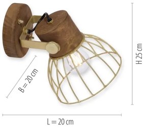 Leuchten Direkt 11486-60 - Faretto da parete ALAMI 1xE27/25W/230V