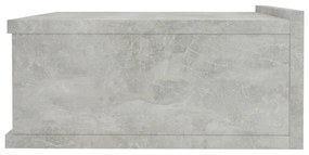 Comodino pensile grigio cemento 40x30x15 cm truciolato