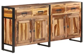 Credenza 172x35x80 Cm İn Legno Di Acacia Con Finitura Ambra /