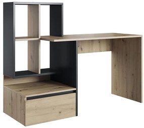 Scrivania con ripiano MARLO rovere artisan/antracite