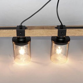 Brilagi - Lampadario a sospensione su cavo VISTA 4xE27/60W/230V rovere