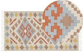 Tappeto kilim cotone multicolore 80 x 150 cm ATAN Beliani
