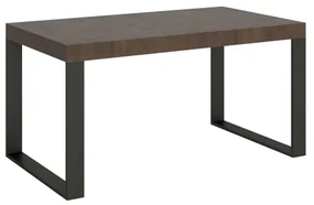 Tavolo allungabile 90x160/420 cm Tecno Premium Noce telaio Antracite