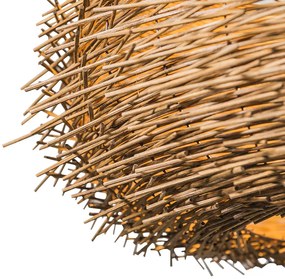 Lampada a sospensione rustica in rattan marrone - Hatch 45