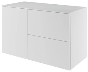 Mobile da bagno sotto lavabo Neo bianco laccato L 105 x H 65 x P 48.3 cm 2 cassetti 1 anta, lavabo non incluso