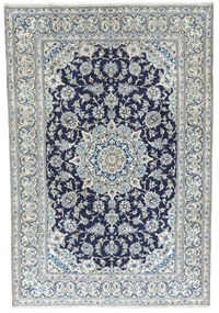 Nain Tappeto persiano 290 x 200 Blu (Iran) Annodato A Mano