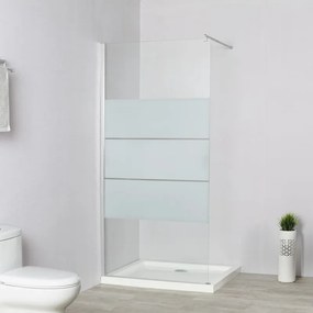 Box doccia walk-in Easy, vetro serigrafato 6 mm, L 87-90 cm x H 195 cm, profilo argento