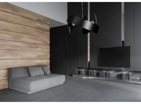 Sospensione Moderna 1 Luce Izanagi In Fasce Di Acciaio Nero