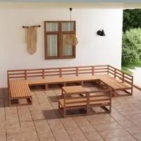 Set Divani da Giardino 13 pz in Legno Massello di Pino 3076187