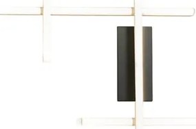 Applique LED design Hope nero IP20, luce bianco freddo 1180 lumen, NOVECENTO