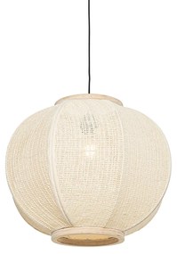 Lampada a sospensione smart in tessuto naturale 48 cm con Wifi G95 - Rob
