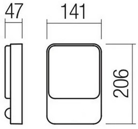 Redo 90130 -LED Applique da esterno COLIN LED/9W/230V 4000K IP54 antracite