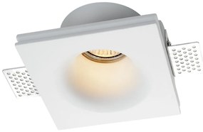 Portafaretto GU10 e MR16 Quadrato in Gesso Pitturabile Ø120x120 mm