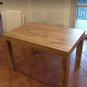 Tavolo da pranzo  allungabile in legno  naturale 160x90 cm