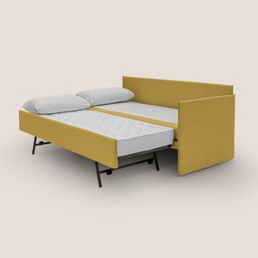 Durini Divano duplex con doppio letto in tessuto simil cotone impermeabile T13 giallo