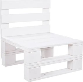 Poltrona divano in pallet 80x61 cm legno Bianco per giardino taverna