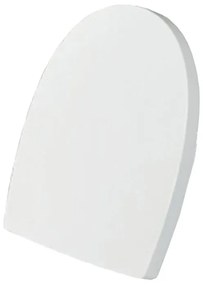 Copriwater Pop quadrato dedicato per serie sanitari con chiusura rallentata in duroplast bianco