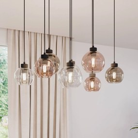 Lampada a sospensione in vetro Cubus TK Lighting, dimmerabile, Chiaro / Trasparente, Soggiorno / Sala da pranzo, Vetro, Moderno, Lampada a sospensione