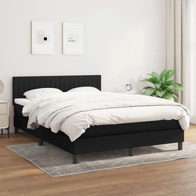 Giroletto A Molle Con Materasso Nero 140x200 Cm İn Tessuto /