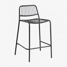 Confezione Da 4 Sgabelli Alti Impilabili Elton Nero Carbone & ↑65 Cm - Sklum