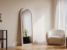 Grande specchio ad arco L. 65 x H. 170 cm in Legno di paulownia Bianco - SHANGI