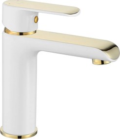 Rubinetto da lavabo REA Bloom White Gold Low