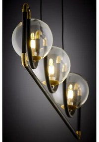 Jupiter 1990 - Lampadario a sospensione con filo HANZA 3xG9/10W/230V nero/oro