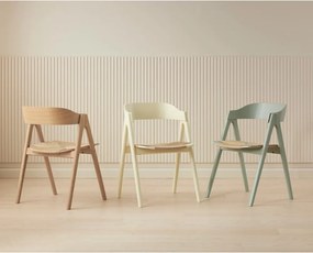 Sedia da pranzo in legno di faggio con seduta in rattan Findahl di Hammel Mette - Hammel Furniture