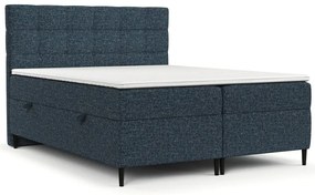 Letto boxspring blu scuro con contenitore 200x200 cm Urbaneo - Maison de Rêve