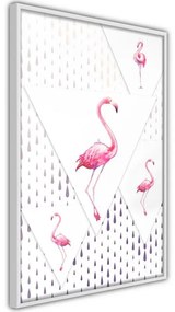 Poster Flamingos and Triangles
