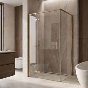 Cabina doccia Rea Bruno 100x80 Brush Gold