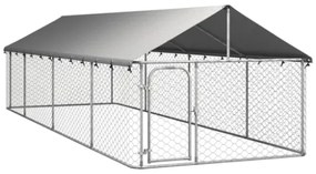 Gabbia per Cani da Esterno con Tetto 600x200x150 cm