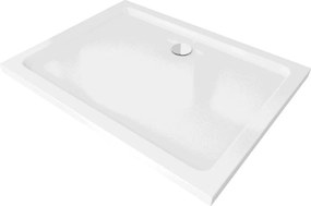 Mexen Flat piatto doccia rettangolare slim 90 x 80 cm, bianco, sifone cromato - 40108090