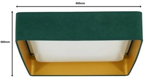 Brilagi-LED Lampada dimmerabile VELVET SQUARE LED/36W/230V Wi-Fi Tuya+telecomando verde