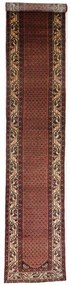 Hosseinabad Tappeto 400 x 80 Rosso (Iran) Annodato A Mano