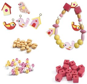 Perline in legno - uccelli