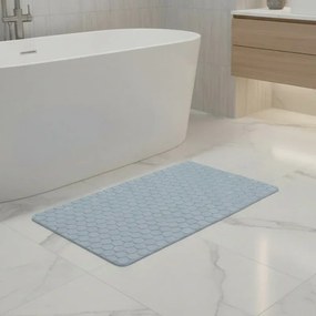 Tappeto bagno antiscivolo azzurro 75x43 cm Maya