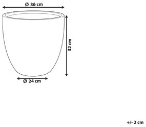 Vaso per piante grigio scuro 36 x 36 x 32 cm KANNIA Beliani
