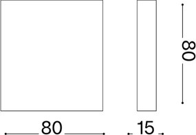 Ideal Lux - Applique da esterno POST-IT LED/3W/12V IRC 90 nero