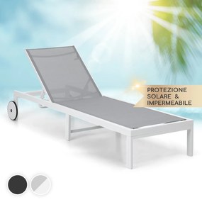 blumfeldt Lucca Lounger sedia a sdraio, poliestere, alluminio, 4 livelli