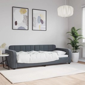 Letto Da Giorno Grigio Scuro 80x200 Cm İn Velluto /