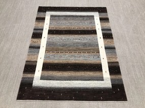 Loribaft Tappeto 160 x 210 Grigio (Iran) Annodato A Mano