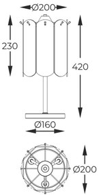 Zuma Line MT3523-3S-EGN - Lampada da tavolo NIRA 3xE14/40W/230V oro