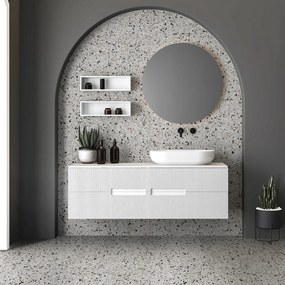 Gres Porcellanato Effetto Pietra Terrazzo Bianco 60X60 - Emyw1131